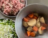 おせち煮物リメイク♪アツアツ重ねグラタン作り方1写真