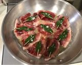 【家庭菜園ハーブ】豚肉サルティンボッカ作り方2写真