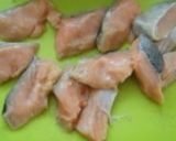 鮭の西京漬けとしめじ長ネギの七味炒め作り方2写真