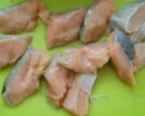 鮭の西京漬けとしめじ長ネギの七味炒め作り方2写真
