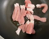 ターサイと豚ロース甘辛炒め作り方1写真