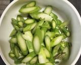豚バラ肉とアスパラの焼きうどん作り方3写真