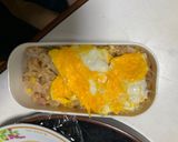 レンジ簡単洋風梅ガパオ味オムライス弁当作り方15写真