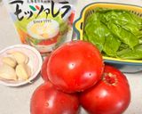 お昼ごはん♡完熟トマト&バジル簡単パスタ作り方1写真