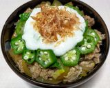 おくらとろろ豚丼作り方5写真