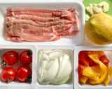 豚ロース薄切りと彩り野菜のラタトゥイユ風作り方1写真