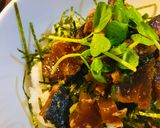 市販パック活用●鰹のたたきサイコロ漬け丼作り方3写真