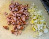 香薫ウインナーと長ネギの味噌そぼろ作り方1写真