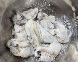 生牡蠣と舞茸のガーリック炒め作り方4写真