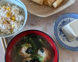 簡単★市販の肉団子とほうれん草のスープ作り方2写真