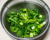 小松菜と豚ひき肉の麻婆豆腐風作り方1写真