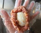 半熟卵のハンバーグ作り方6写真