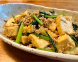 小松菜と厚揚げのコチュジャン味噌炒め🎵作り方6写真