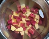 さつまいもとベーコンのバター醤油ごはん作り方2写真
