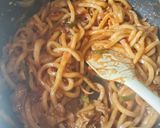 豚バラ肉と卵のナポリタンうどん作り方5写真