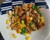 レンジクリーミー梅トマト味オムライス弁当作り方4写真