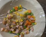 全てレンジ洋風オイきな粉風味炒飯弁当作り方3写真