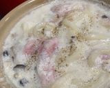 カルボナーラうどん！土鍋であったか作り方4写真