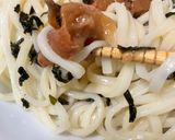 簡単　梅わかめぶっかけうどん作り方6写真