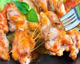チーズ乗せ鶏もも肉のケチャマスタード焼き作り方6写真