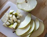 卵、生クリなし☆簡単洋梨米粉チーズケーキ作り方1写真