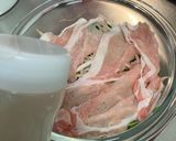 レンジで簡単😋豆苗、もやし豚肉のミルフィーユ蒸し作り方3写真