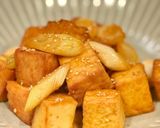 韓国風☆厚揚げと長ネギの味ぽん炒め作り方7写真