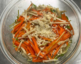 豆苗とエノキとにんじんの簡単ナムル。作り方3写真