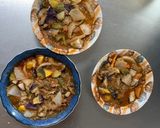 レンジ根菜茄子ウスターレモン味甘酢酢豚作り方14写真