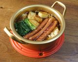 サリ麺でソーセージとじゃがいものラーメン作り方6写真