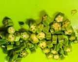 ふわふわ美味しい♡オクラ揚げ作り方1写真