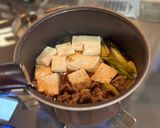 手間なし簡単！すき焼き風✨肉豆腐作り方6写真