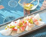 薄切り大根とかにかまの枝豆オイルがけ♪作り方5写真