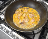ごぼうと鶏肉の卵とじ作り方4写真