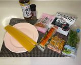 「カニカマと桜エビの白だし和風パスタ」作り方1写真