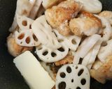 簡単♪鶏肉と蓮根のガリバタハニー☆お弁当作り方2写真
