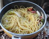 ベーコン白菜キクラゲ青唐辛子の中華パスタ作り方12写真