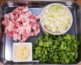 ガッツリスタミナ系☆🤩☆豚バラにら炒飯作り方1写真