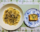 きのこ満載ボルチーニパスタ作り方6写真