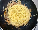 さば味噌缶と納豆の和風パスタ作り方5写真