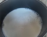 おはぎでアレンジ！餅米入りのお汁粉ラテ作り方1写真