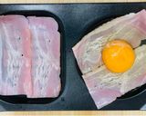 同時調理☆目玉焼きウインナーベーコン作り方6写真