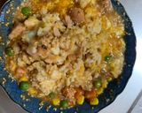 レンジ簡単クリーミー梅ガパオ味炒飯弁当作り方10写真