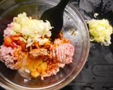 レンジで簡単！赤い麻婆豆腐　梅にんにく辣油作り方2写真