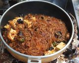 麻婆豆腐春雨茄子青椒木耳ピーマンキクラゲ作り方9写真