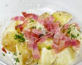 レンジで簡単！新じゃがのカリカリベーコンマヨ作り方7写真