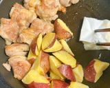 鶏肉と薩摩芋の甘酢。作り方4写真
