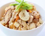 旨味ある【筍と豚の中華風炊き込みご飯】作り方4写真