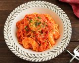 濃厚♡エビのトマトクリームパスタ作り方8写真