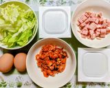 ランチ！納豆キムチレタスチャーハン作り方1写真
